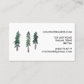 Pine Trees in het open kamp Visitekaartje (Achterkant)