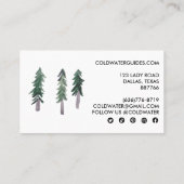 Pine Trees in het open kamp Visitekaartje (Achterkant)