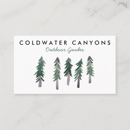 Pine Trees in het open kamp Visitekaartje (Voorkant)
