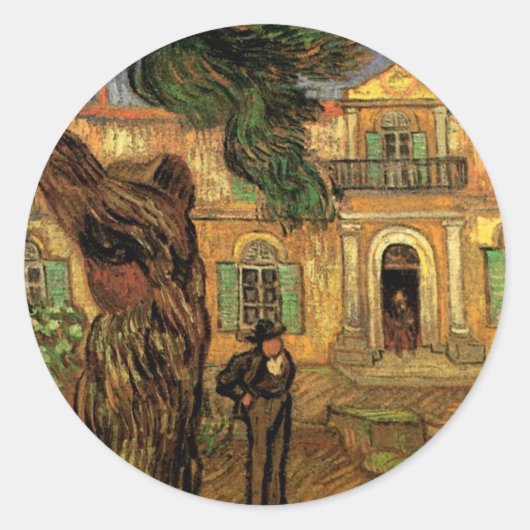 Pine Trees in Saint-Paul door Vincent van Gogh Ronde Sticker (Voorkant)
