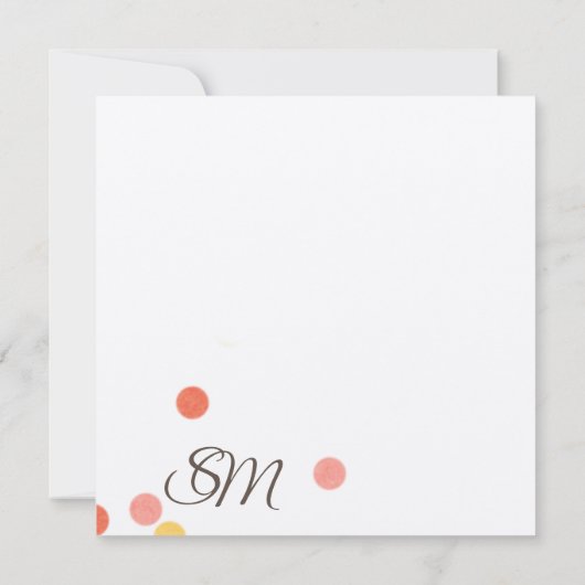 Pine Trees Kerstmis Monogram vilt ecru Notitiekaartje (Achterkant)