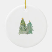Pine Trees Kerstmis ter nagedachtenis van pa Keramisch Ornament (Achterkant)