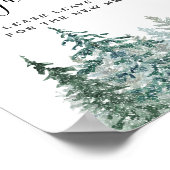 Pine Trees Lantaarn Botanisch Guestbook Sign Poster (Hoek)