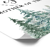 Pine Trees Lantaarn Botanisch Voorbehouden Teken Poster (Hoek)