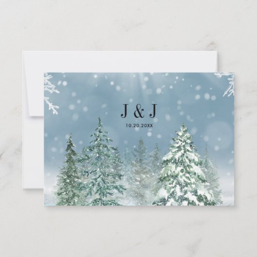 Pine Trees Lantaarn Botanische RSVP (Achterkant)