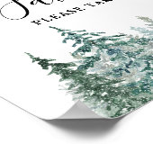 Pine Trees Lantern Botanische gunst Teken Poster (Hoek)