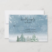 Pine Trees Lantern Botanische RSVP Kaartje (Voorkant)