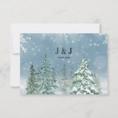 Pine Trees Lantern Botanische RSVP Kaartje (Achterkant)