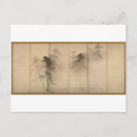 Pine Trees links scherm van Hasegawa Tohaku