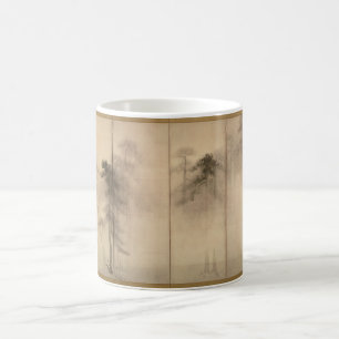 Pine Trees links scherm van Hasegawa Tohaku Koffiemok