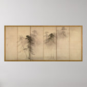 Pine Trees links scherm van Hasegawa Tohaku Poster (Voorkant)