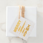 Pine Trees Merry Xmas One Foto Bedankjes Labels (Met doos)