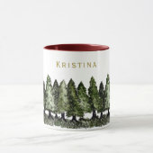 Pine Trees met naam Mok (Midden)