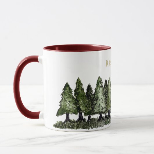 Pine Trees met naam Mok (Links)