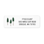 Pine Trees Minimalist CUSTOM Holiday Address Etiket (Voorkant)