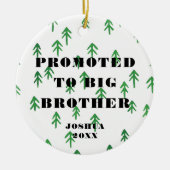 Pine Trees op maat gepromoot aan Big Brother Keramisch Ornament (Voorkant)