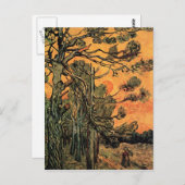 Pine Trees op zonsondergang door Vincent van Gogh Briefkaart (Voorkant / Achterkant)