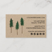 Pine Trees Outdoorsy Camp Adventure Guides KRAFT Visitekaartje (Achterkant)