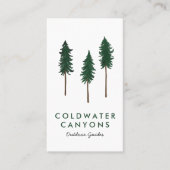 Pine Trees Outdoorsy Camp Hike Adventure Guides Visitekaartje (Voorkant)