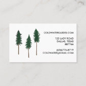 Pine Trees Outdoorsy Camp Hike Adventure Visitekaartje (Achterkant)