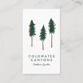 Pine Trees Outdoorsy Camp Hike Adventure Visitekaartje (Voorkant)