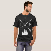 Pine Trees Pacific Northwest PNW met Arrows _1  T-shirt (Voorkant volledig)