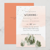 Pine Trees Peach Mountain Wedding (Voorkant / Achterkant)