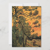 Pine Trees Red Sky stelt Sun in door Vincent van G (Voorkant)