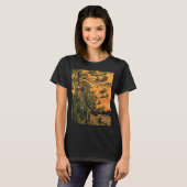 Pine Trees Red Sky stelt Sun in door Vincent van G T-shirt (Voorkant volledig)