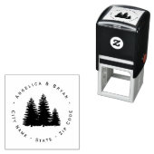 Pine Trees Retouradres Zelfinkkend stempel (In situ)