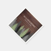 Pine Trees Rustic Wood Winter Weddenschap Servet (Hoek)