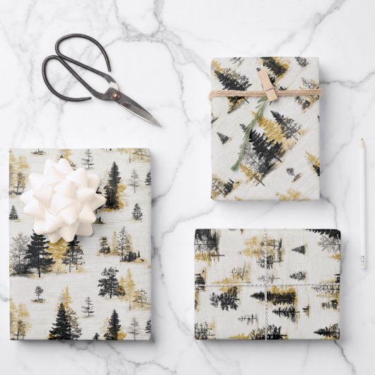 Pine trees scenery landscape inpakpapier vel (Voorkant)