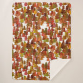 Pine Trees Sherpa Deken (Voorkant)