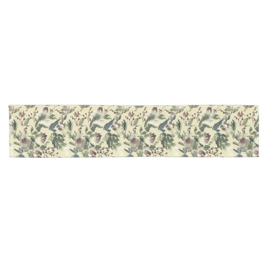 Pine Trees Snow Holly Table Runner Korte Tafelloper (Horizontaal)