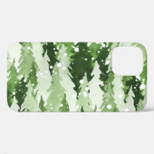 Pine Trees Snow: Waterverf Kerstmis. Case-Mate iPhone Case (Achterkant (horizontaal))