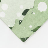 Pine Trees Snow: Waterverf Kerstmis. Fleece Deken (Hoek)