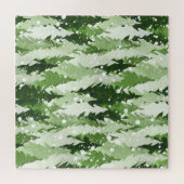 Pine Trees Snow: Waterverf Kerstmis. Legpuzzel (Horizontaal)