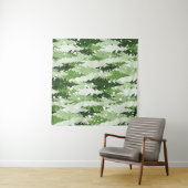 Pine Trees Snow: Waterverf Kerstmis. Wandkleed (In Situ (horizontaal))