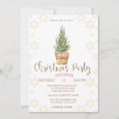 Pine Trees Snowflakes kerstfeest Kaart (Voorkant)