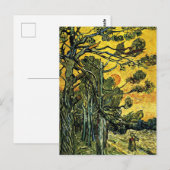 Pine Trees tegen een rode hemel Briefkaart (Voorkant / Achterkant)