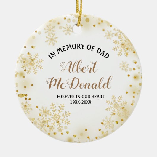 Pine Trees ter nagedachtenis van pap kerstversieri Keramisch Ornament (Voorkant)