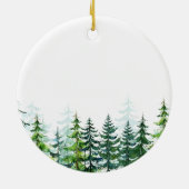 Pine Trees ter nagedachtenis van pap kerstversieri Keramisch Ornament (Achterkant)