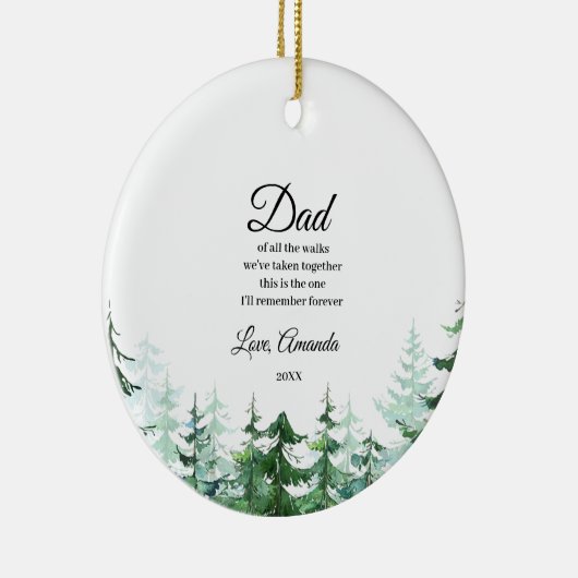 Pine Trees vader van Bride van alle wandelen Keramisch Ornament (Rechts)