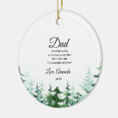 Pine Trees vader van Bride van alle wandelen Keramisch Ornament (Links)