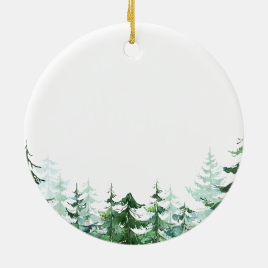 Pine Trees vader van Bride van alle wandelen Keramisch Ornament (Achterkant)