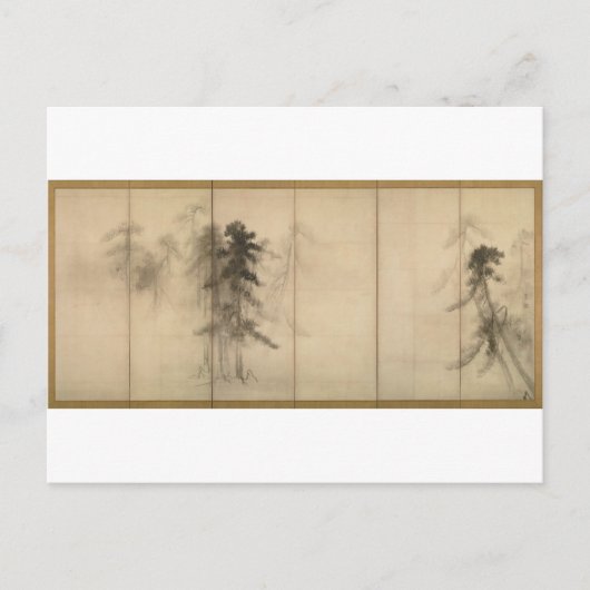 Pine Trees van Hasegawa Tohaku 16e eeuw Briefkaart (Voorkant)