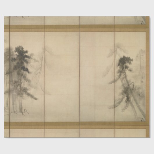 Pine Trees van Hasegawa Tohaku 16e eeuw Cadeaupapier (Vlak)