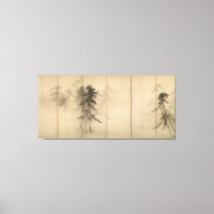 Pine Trees van Hasegawa Tohaku 16e eeuw Canvas Afdruk