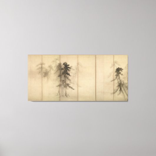 Pine Trees van Hasegawa Tohaku 16e eeuw Canvas Afdruk (Voorkant)