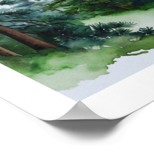 Pine Trees Wall Art Poster (Hoek)